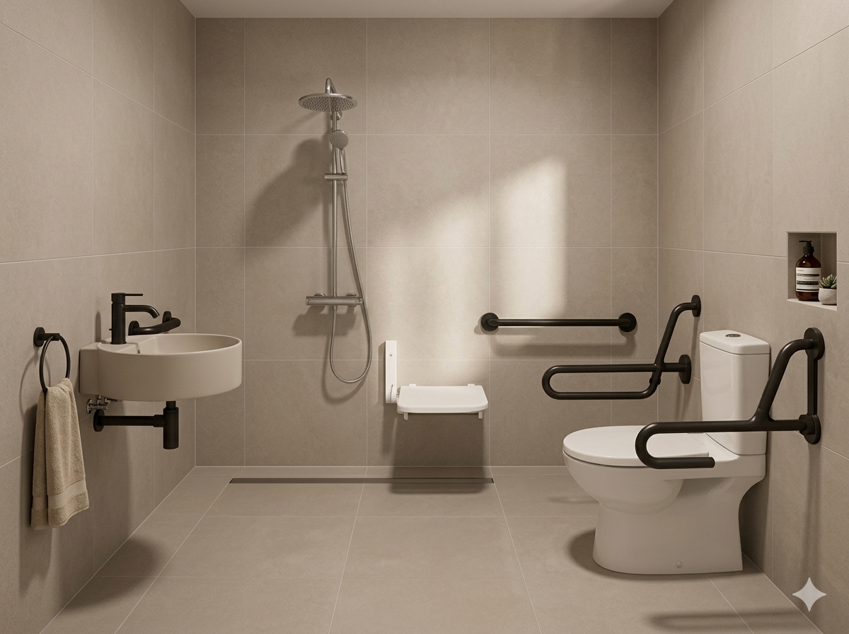 Barrierefreier Badumbau in Hamburg – Projektfoto NDS