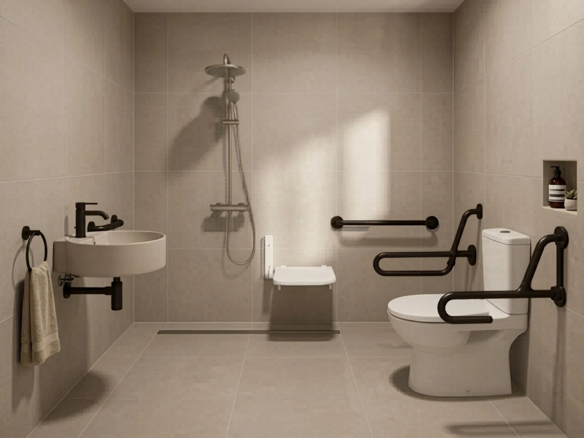 Barrierefreier Badumbau in Hamburg – Projektfoto NDS